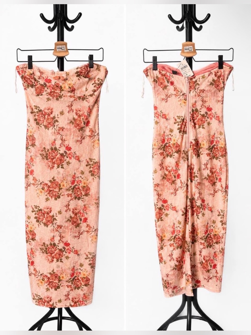 🌸 NWT Windsor Floral Strapless Midi Dress - Size Small
